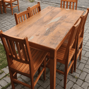 Mesa Canastra tampo em peroba 140x70