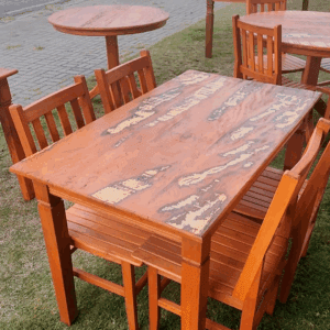 Mesa Canastra tampo em peroba 120x70