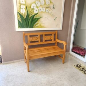 Banco flor 1,20 mts comprimento