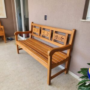 Banco flor 1,60 mts comprimento